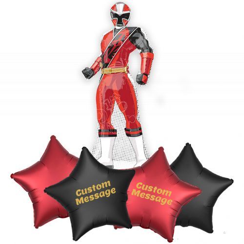Customised Power Ranger Superhero Delivery Helium Balloon Party Supplies Singapore