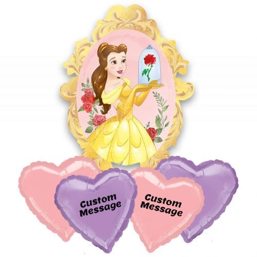 Customised Princess Belle Mirror Surprise Helium balloon Party Supplies Singapore