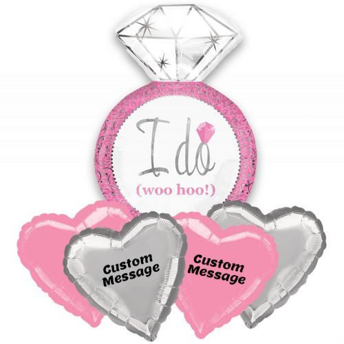 Customised Proposal Wedding Pink Ring I Do Helium Balloon party Supplies Singapore