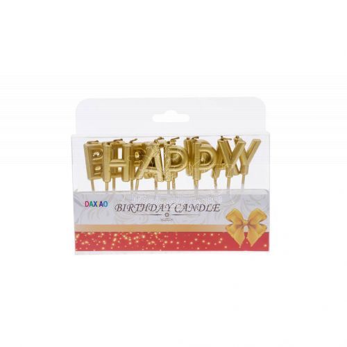 Happy Birthday Gold Candle Cake Topper Singapore
