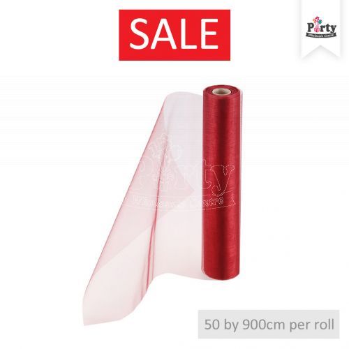 Party Supplies Decor Plain Sheer Organza Roll